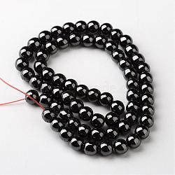 Non-Magnetic Synthetic Hematite Beads Strands, Round, Black, 6mm, Hole: 1.5mm, about 68~72pcs/strand(X-G-H1624-6mm-1)