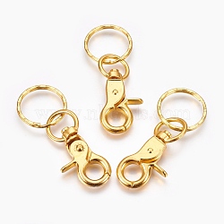Iron Swivel Clasps with Key Rings, Platinum, 67x25mm(X-HJEW-H017-G)