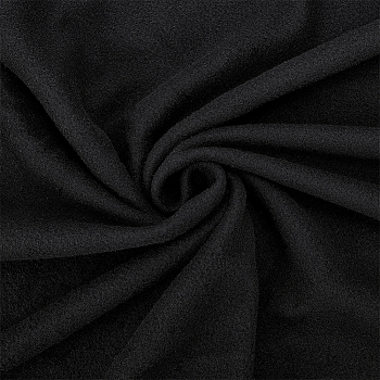 Double Sided Polyester Polar Fleece Fabric, for Homewear, Hoodie, Black, 1600mm