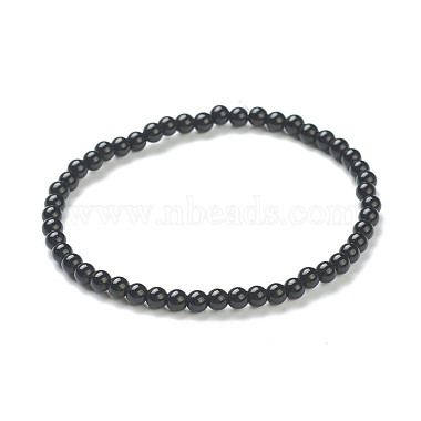 Bracelets extensibles en perles de verre rondes pour femmes adolescentes(BJEW-A117-A-21)-2