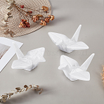 3Pcs Paper Crane Ceramic Chopstick Stands, Chopsticks Rests, White, 37x59x46mm(DJEW-LP0001-10)