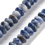 Natural Blue Spot Jasper Beads Strands, Saucer Beads, 10x5mm, Hole: 0.7mm, about 40pcs/strand, 8.19''~8.54''(20.8~21.7cm)(G-P559-A15-02)