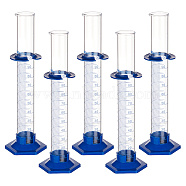 Glass Graduated Measuring Cylinder, Lab Supplies, Blue, 67x75.5x248mm, Inner Diameter: 27mm, Capacity: 100ml(3.38fl. oz)(TOOL-WH0159-01E)