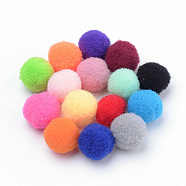 DIY Doll Craft, Polyester Pom Pom Ball, Round, Mixed Color, 14~15mm(X-AJEW-T001-15mm-M)