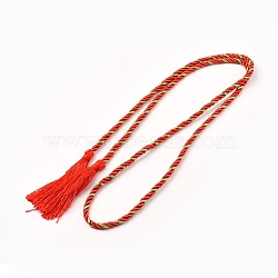 Curtain Tassel Tieback Rope, for Home Window Decorations, Red, 112cm(AJEW-WH0104-26D)