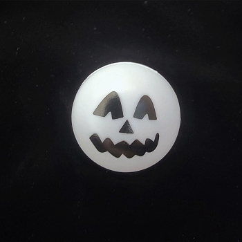 Halloween Plastic Hollow Bounce Ball, Ghost, White, 33mm