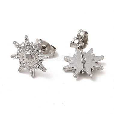 Non-Tarnish 304 Stainless Steel Sun Stud Earrings for Women(EJEW-I281-04P)-2