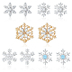 ANATTASOUL 5 Pairs 5 Style Exquisite Christmas Snowflake Cubic Zirconia Stud Earrings(EJEW-AN0002-39)-1