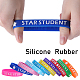 40Pcs 10 Colors Word Star Student Silicone Cord Bracelets Set Wristband(BJEW-GF0001-13)-6