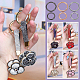 WADORN 12Pcs 6 Styles Zinc Alloy Spring Gate Rings(FIND-WR0007-08)-6