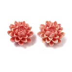 Synthetic Coral Dyed Carved Beads, Flower, Tomato, 20x19x12mm, Hole: 1.2mm(SHEL-Z003-03D-01)