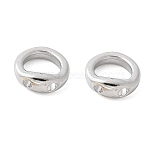 Brass Ring Charm Connectors, Bracelet Necklace End Loop Wire Protector, Cadmium Free & Nickel Free & Lead Free, Platinum, 5x1mm, Hole: 0.7mm(KK-U056-55P)
