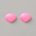 Platic Doll Nose, Triangle, Flamingo, 7.5x9.5x3.5mm(DIY-WH20009-98B-01)