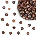 Natural Bronzite Bead Strands, Round, 8mm, Hole: 1mm, about 46~50pcs/strand, 14.9 inch~15.1 inch(37.85~38.35cm), 2strands/box(G-AR0002-36)