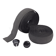 EVA Non-slip Band, Plastic Plug, Bicycle Accessories, Black, 29x3mm 2m/roll, 2rolls/set(FIND-GF0001-12D)