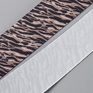 Single Face Printed Polyester Grosgrain Ribbons, Leopard Print Pattern, Camel, 1- inch(25.5mm)(SRIB-TAC0002-06)