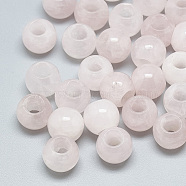 Natural Rose Quartz Beads, Large Hole Beads, Rondelle, 14x12mm, Hole: 5.5mm(X-G-T092-14mm-18)