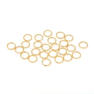 Iron Jump Rings, Metal Connectors for DIY Jewelry Crafting and Keychain Accessories, Golden, 12x1.5mm, Inner Diameter: 10mm, 25pcs/bag(IFIN-WH0057-35C-G)