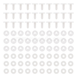 GOMAKERER 30 Sets Plastic Doll Joints, Dolls Accessories For DIY Doll Crafts, White, 33x29mm(DOLL-GO0001-06B)