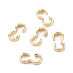 Brass Quick Link Connectors, Chain Findings, Number 3 Shaped Clasps, Long-Lasting Plated, Real 18K Gold Plated, 7x4x1mm, Inner Diameter: 6x2.4mm(KK-H760-03G)