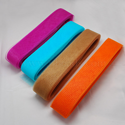 Mesh Ribbon, Plastic Net Thread Cord, Mixed Color, 45mm, 22yards/bundle(PNT-Q008-45mm-M)