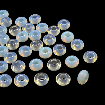 Opalite European Large Hole Beads, Rondelle, 13~14x7~8mm, Hole: 5mm