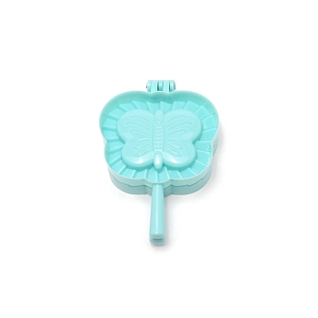 Butterfly Shaped Plastic Dumplings Making Molds, for Mold Kitchen Tool Baking Accessories, Pale Turquoise, 133x91x33mm, Inner Diameter: 47x63mm