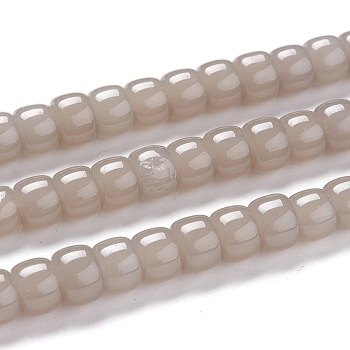 K9 Glass Beads Strands, Imitation Jade Glass Beads, Column, Gainsboro, 8~8.5x5.5~6mm, Hole: 1.4mm, about 67pcs/Strand, 15.83 inch(40.2cm)