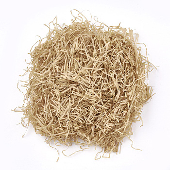 Decorative Raffia Tissue Scraps Paper Packing Material, For Gift Filler, BurlyWood, 2~4mm, about 20g/bag