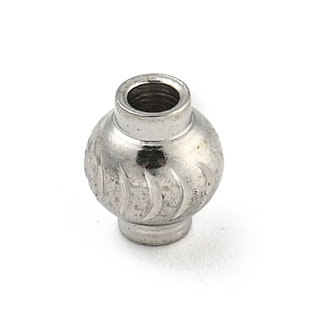 304 Stainless Steel Beads, Lantern, Stainless Steel Color, 6.5x6mm, Hole: 2mm