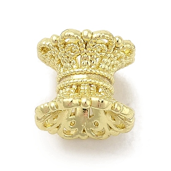 Brass Spacer Beads, Cadmium Free & Nickel Free & Lead Free, Long-Lasting Beads, Flower, Real 14K Gold Plated, 8x7mm, Hole: 2.5mm