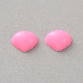 Platic Doll Nose, Triangle, Flamingo, 7.5x9.5x3.5mm