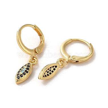 boucles d'oreilles dormeuses pendantes en laiton oeil de cheval(EJEW-Q797-02D-G)-2