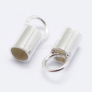 925 Sterling Silver Cord Ends(STER-F036-21S-1mm)-2