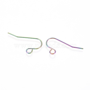 Crochets de boucle d'oreille en acier inoxydable à placage ionique (ip)(STAS-L211-15-M)-2