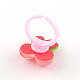 Cute Animal Imitation Jade Acrylic Kid's Cuff Rings(RJEW-R130-01-B)-5