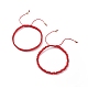 2шт 2 стильных браслета из нейлонового плетеного шнура(BJEW-JB08806)-1