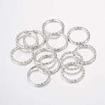 Iron Linking Rings, Closed but Unwelded, Ring, Platinum, 15x1.5mm, Inner Diameter: 12mm(X-IFIN-K032-03P)