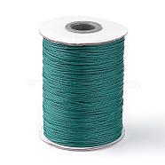 Korean Waxed Polyester Cord, Teal, 1mm, about 85yards/roll(YC1.0MM-A144)