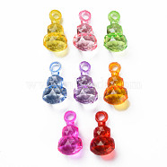 Transparent Acrylic Pendants, Gourd, Mixed Color, 19.5x10x9mm, Hole: 3mm, about 680pcs/500g(MACR-N013-036)