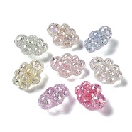 UV Plated & Crackle Transparent Acrylic Beads, Mixed Color, Cloud, 16.5x24x12.5mm, Hole: 2mm(OACR-G033-04D)