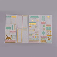 Plastic Decorations Stickers, DIY Handmade Scrapbook Photo Albums, Colorful, 17.4x6.7x0.02cm(DIY-E009-E01)