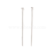 Brass Flat Head Pins, Cadmium Free & Lead Free, Platinum, 25mm, Head: 1.7mm, Pin: 0.6mm, 22 Gauge(KK-WH0058-03B-P)