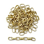 Opaque Spray Painted Acrylic Linking Rings, Quick Link Connectors, for Cable Chains Making, Oval, Gold, 19x12x4.5mm, Inner Diameter: 14x7mm, about 1100pcs/500g(OACR-S021-65A-B01)