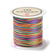3-Ply Segment Dyed Round Nylon Thread, with Spool, Colorful, 0.2mm, about 109.36 Yards(100m)/Roll(NWIR-Q001-01E-04)