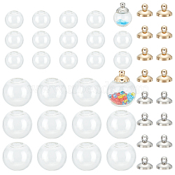 Elite DIY Glass Globe Ball Wish Bottles Pendant Making Kit, Clear, 8~16mm, Hole: 3~5mm(DIY-PH0021-77)