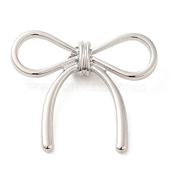 Alloy Pendants, Bowknot, Platinum, 29.5x35x7mm, Hole: 6x3mm(PALLOY-P303-24P)