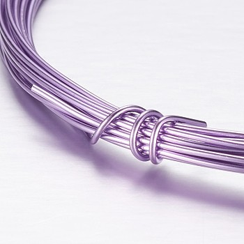 Round Aluminum Craft Wire, for Beading Jewelry Craft Making, Medium Purple, 20 Gauge, 0.8mm, 10m/roll(32.8 Feet/roll)