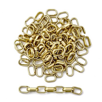Opaque Spray Painted Acrylic Linking Rings, Quick Link Connectors, for Cable Chains Making, Oval, Gold, 19x12x4.5mm, Inner Diameter: 14x7mm, about 1100pcs/500g