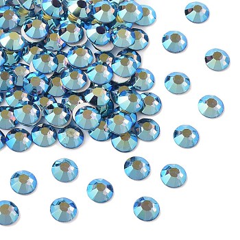 Preciosa&reg MAXIMA Crystal No Hotfix Flatback Stones, Czech Crystal, Dura Foiling, Round(438 11 615 Chaton Rose), 30150 200 Denim Blue AB, SS12(3~3.2mm)